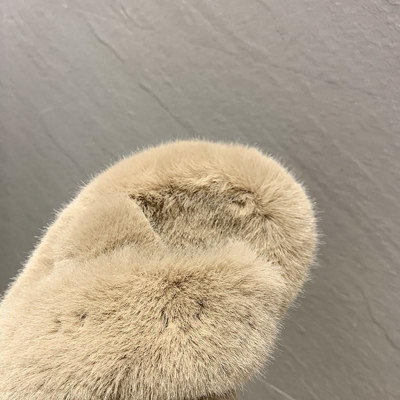 KEIRA Ciabatte in faux-fur - The Trophy Wife