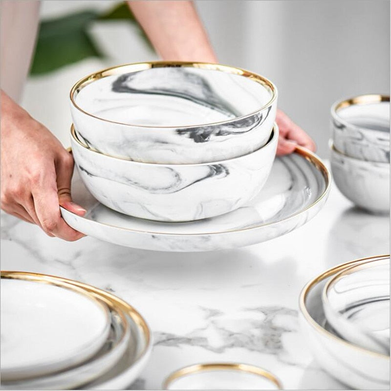 CARRARA piatti in ceramica marmorizzata_thetrophywife.shop