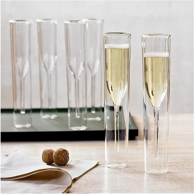 NYE Coppia di bicchieri da champagne a doppio vetro – The Trophy Wife
