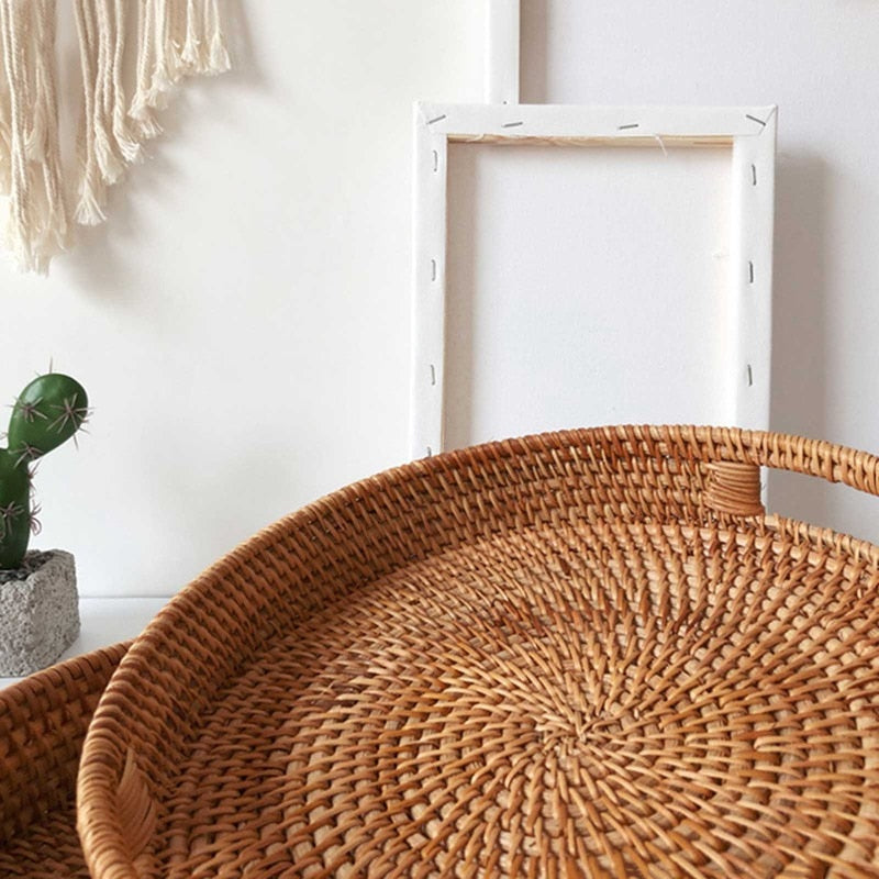 YANTINI Vassoio in rattan intrecciato a mano - The Trophy Wife
