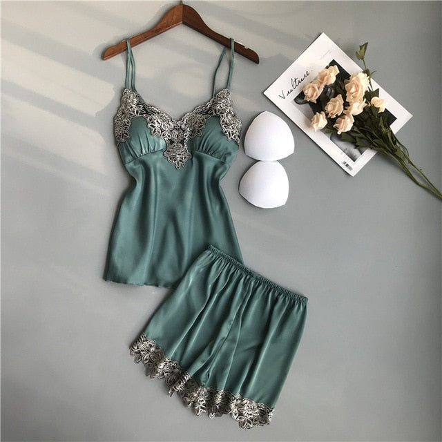 LIMITED EDITION | AUDREY Completino in raso e pizzo Valenciènne - The Trophy Wife