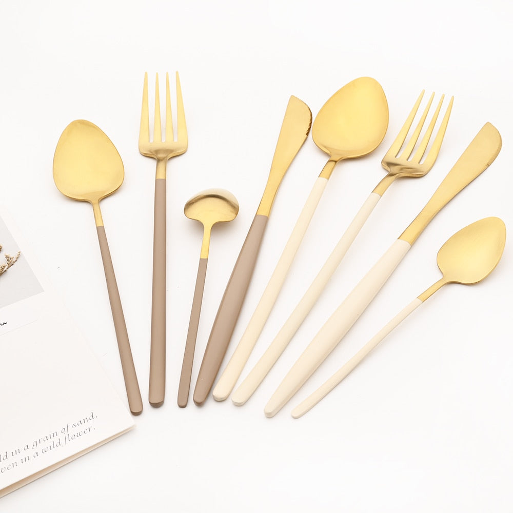 JUDITH 20-piece cutlery set with enamel handle