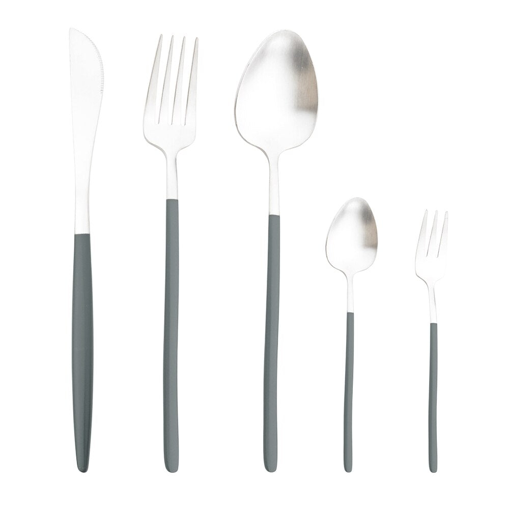 JUDITH 20-piece cutlery set with enamel handle