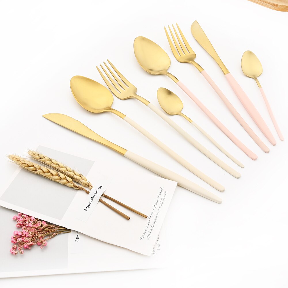 JUDITH 20-piece cutlery set with enamel handle