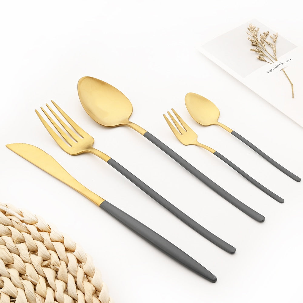 JUDITH 20-piece cutlery set with enamel handle